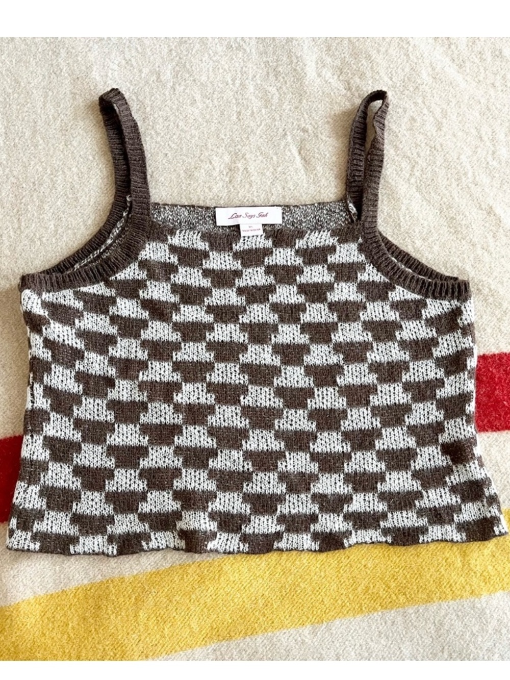 Lisa Says Gah Lucinda vintage rug mocha top - Picture 2 of 9